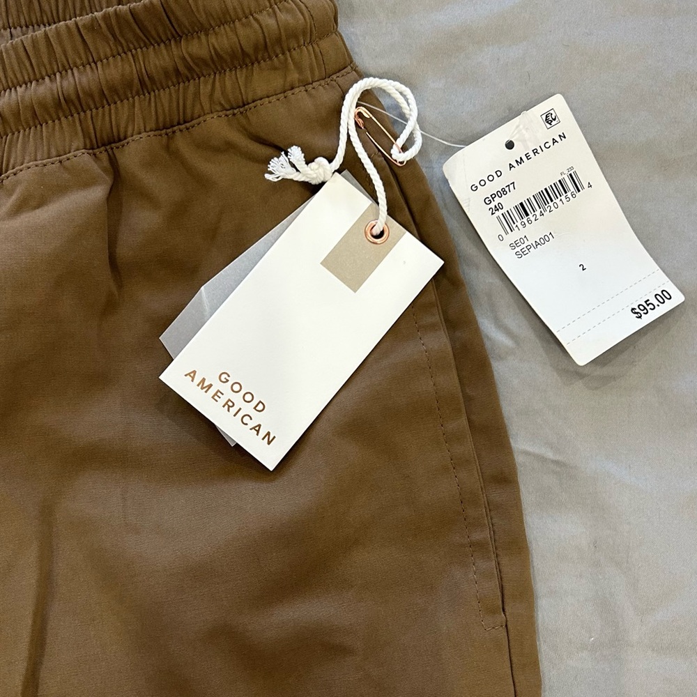 Good American Tan Trousers